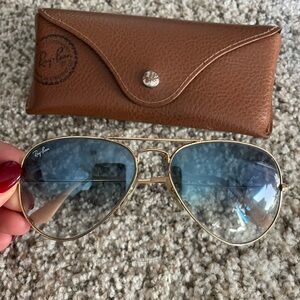 Ray-Ban Aviators with Blue Gradient